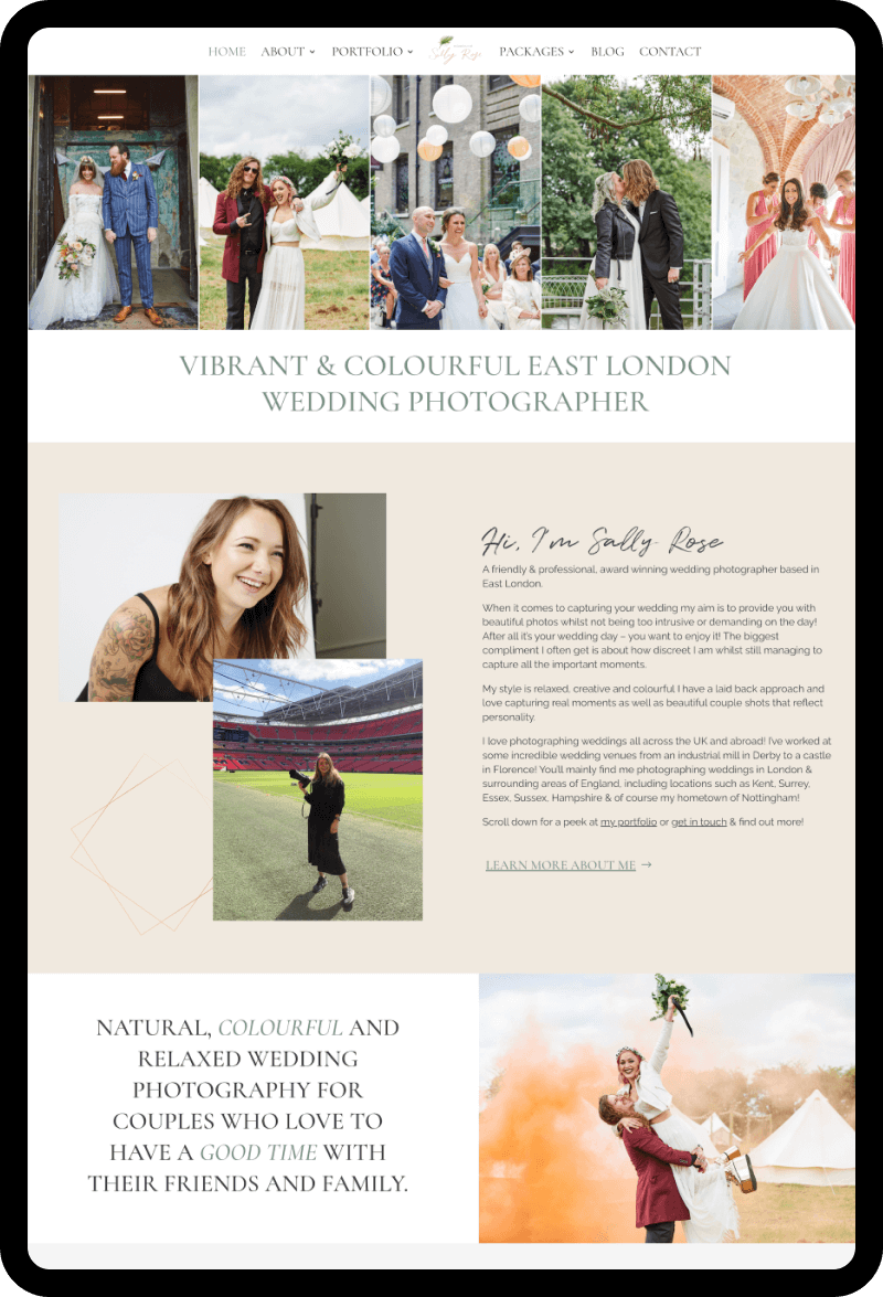 Website Design for Wedding Professionals