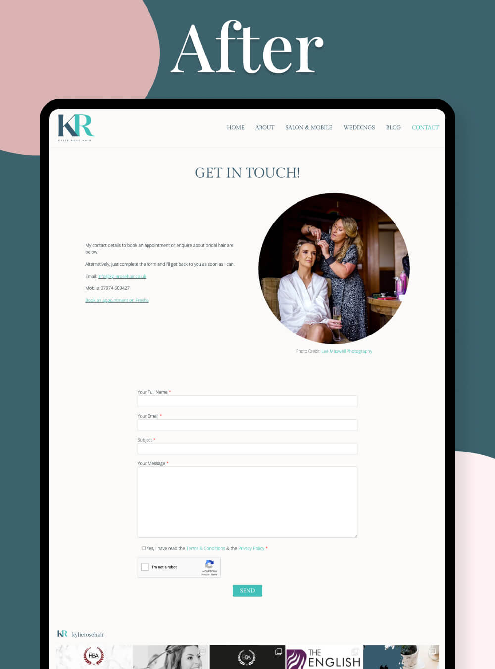 Bridal Hairdresser Website