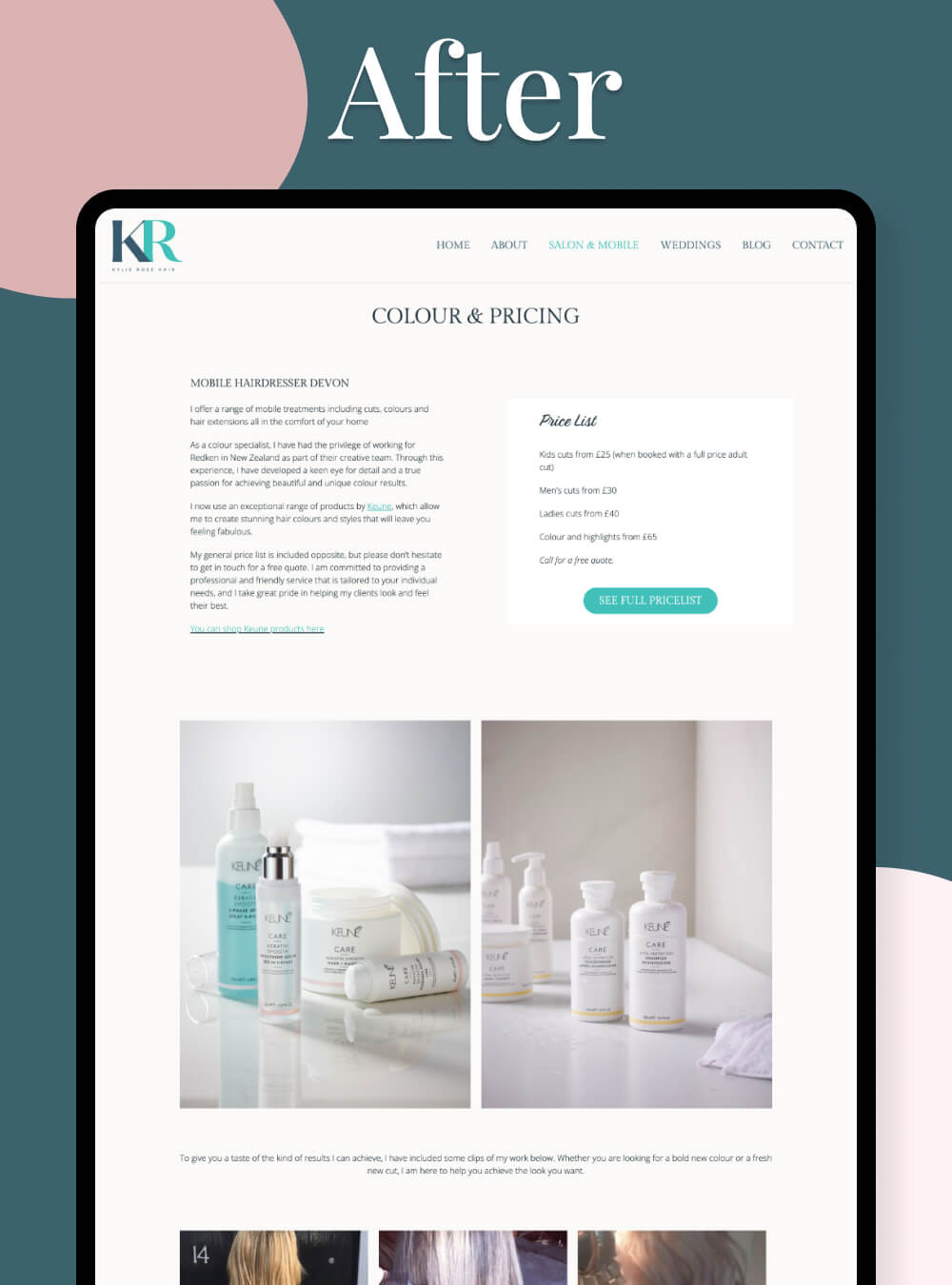 Bridal Hairdresser Website