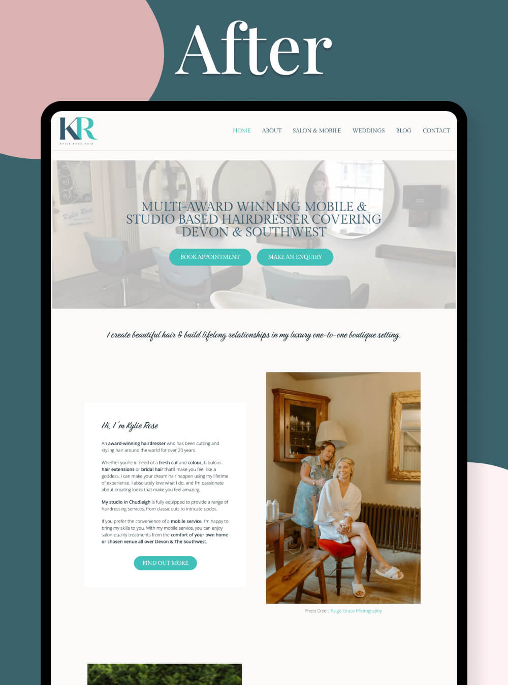 Bridal Hairdresser Website