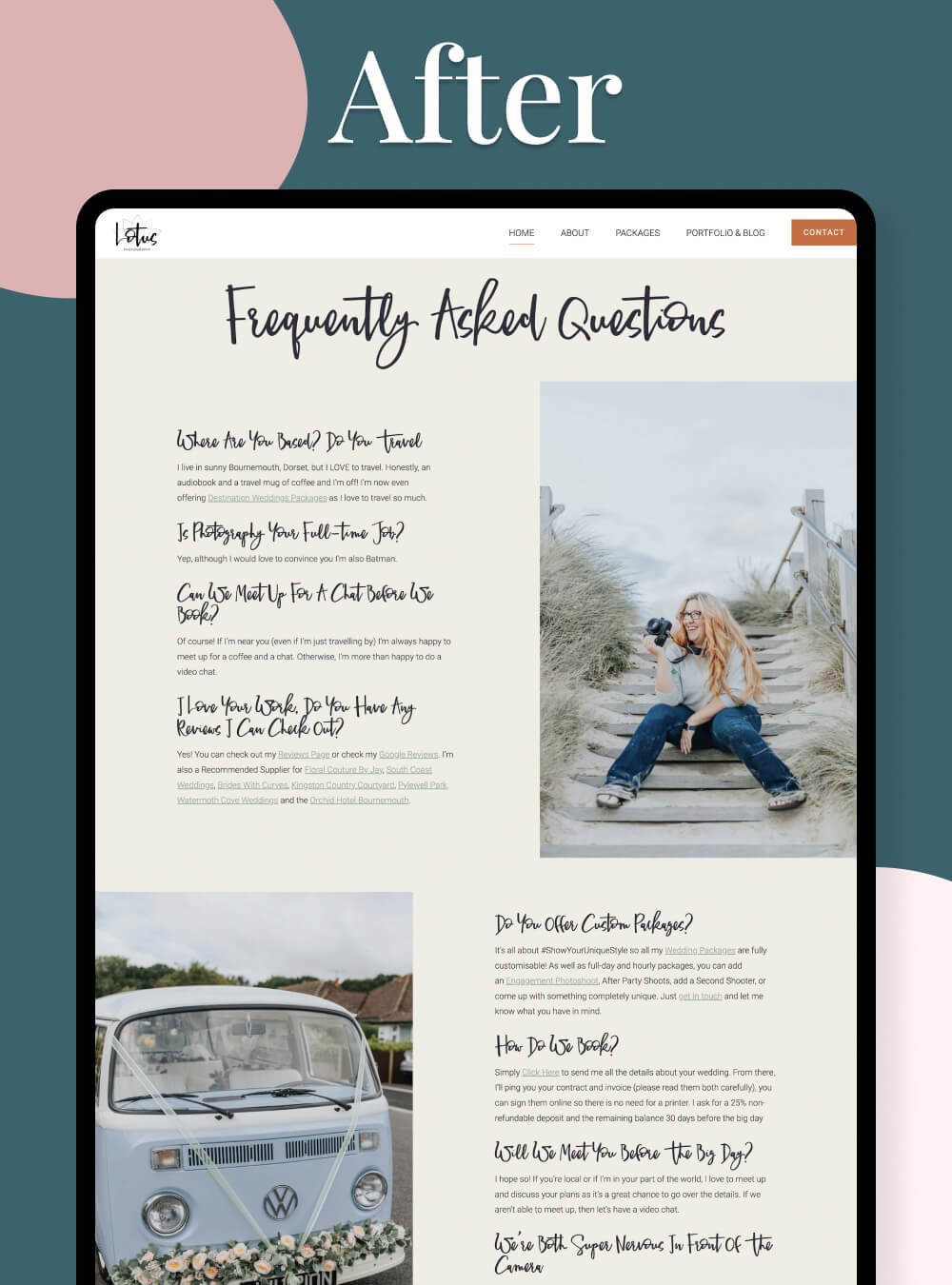 fun wedding photography website