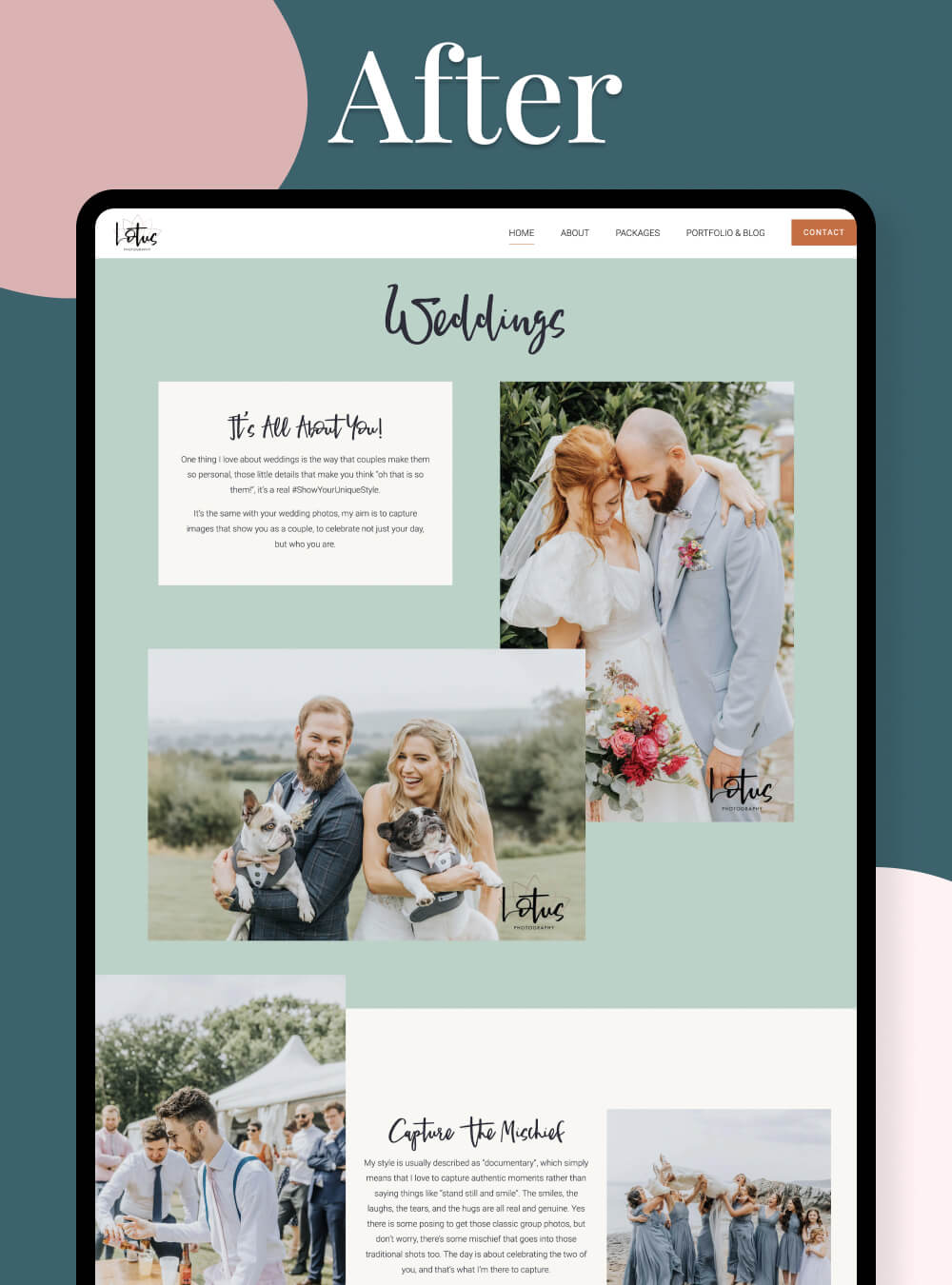 fun wedding photography website