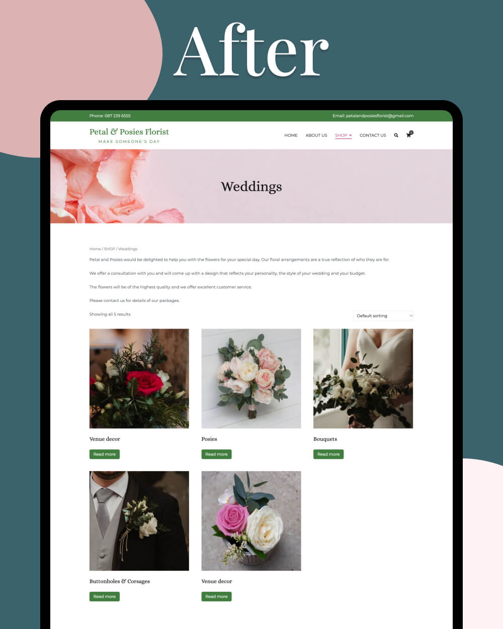 Simple Florist Website
