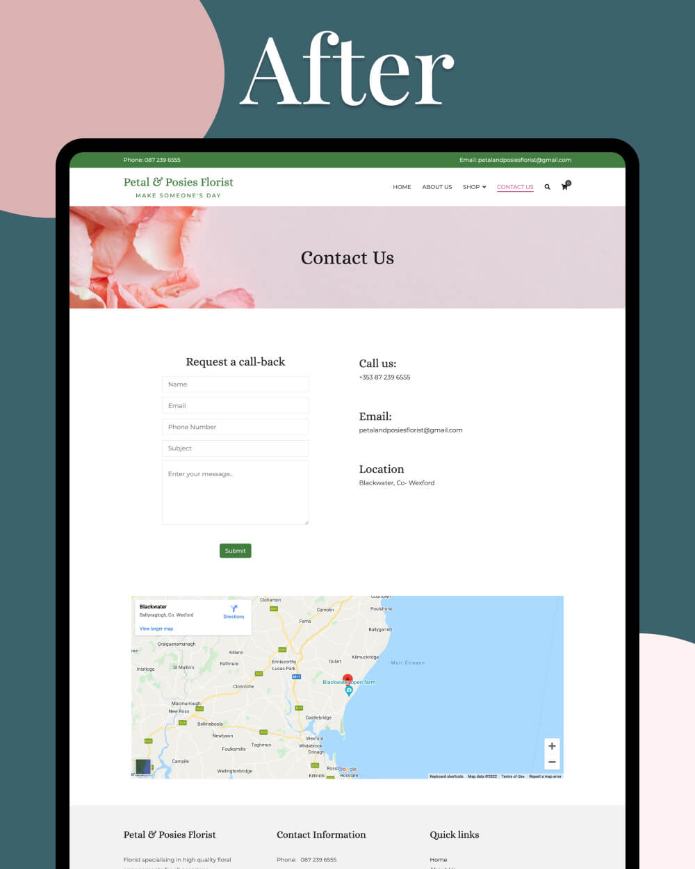 Simple Florist Website