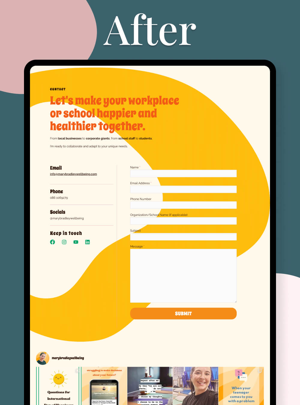 Website For a Wellbeing Advocate