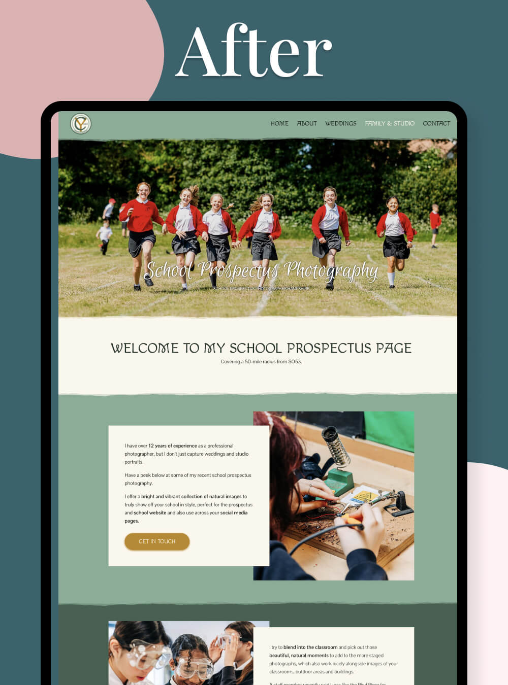 Fun family photography website