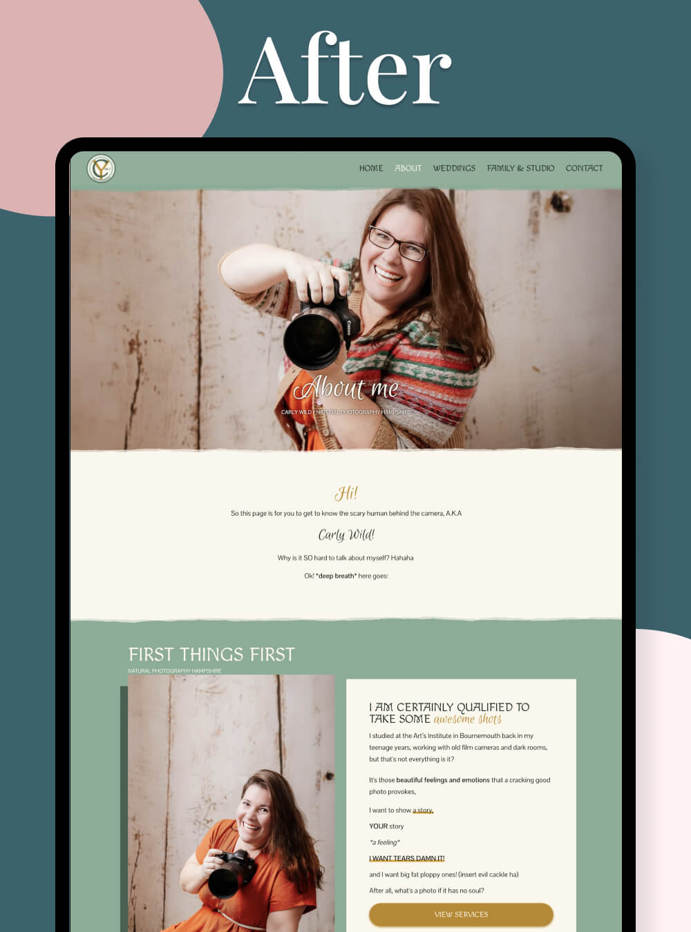 Fun family photography website