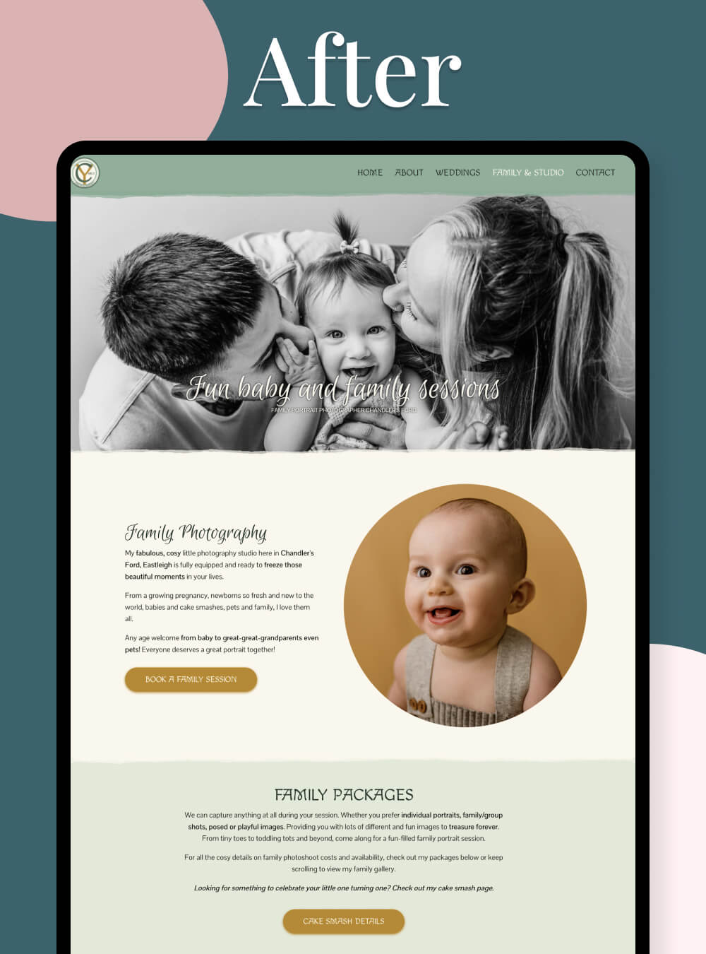 Fun family photography website