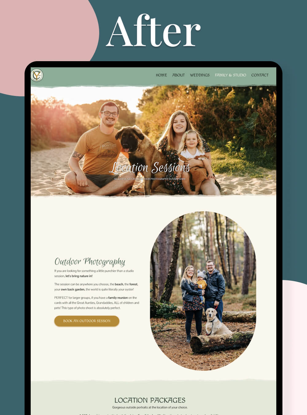 Fun family photography website