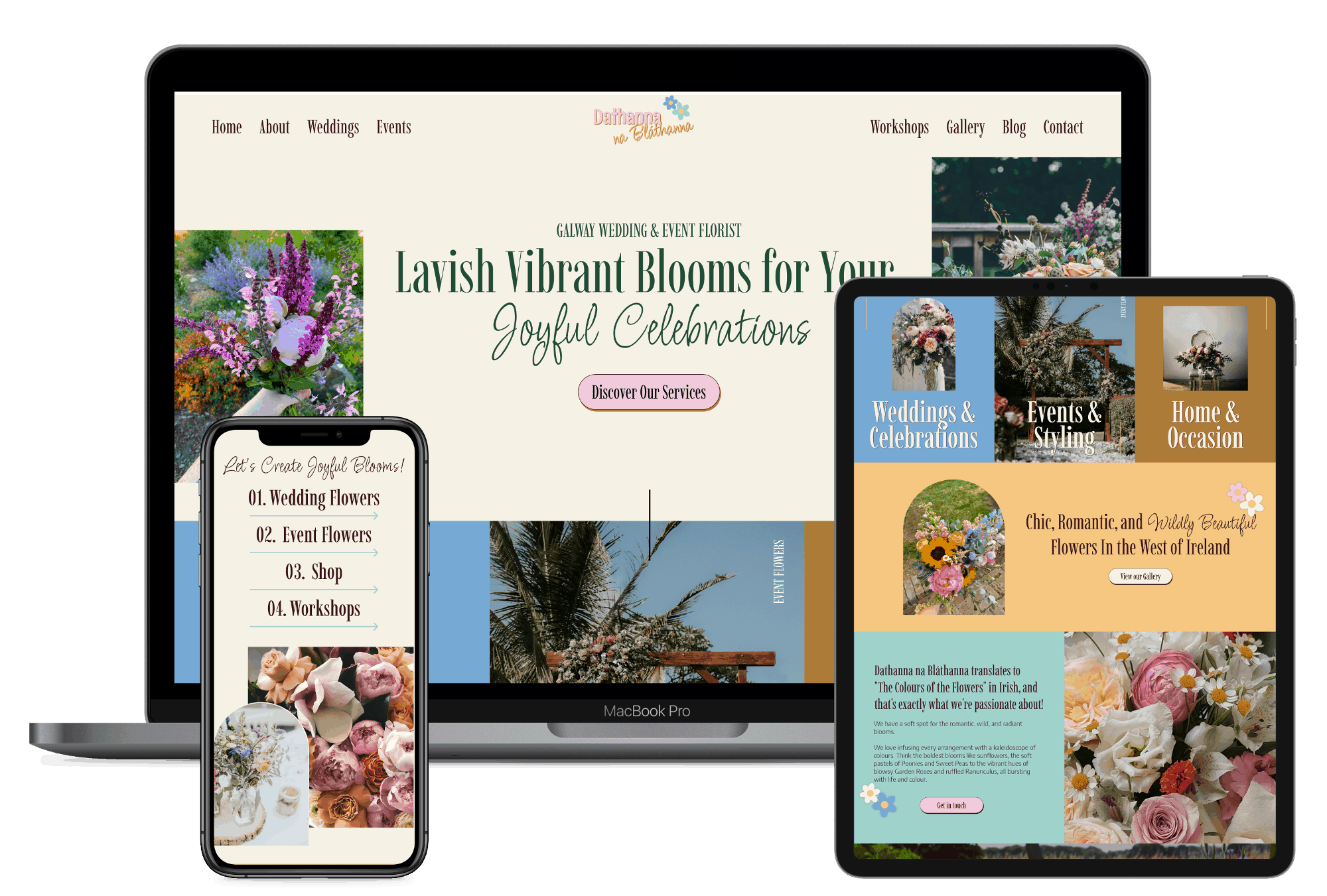 Colourful Florist Website Design