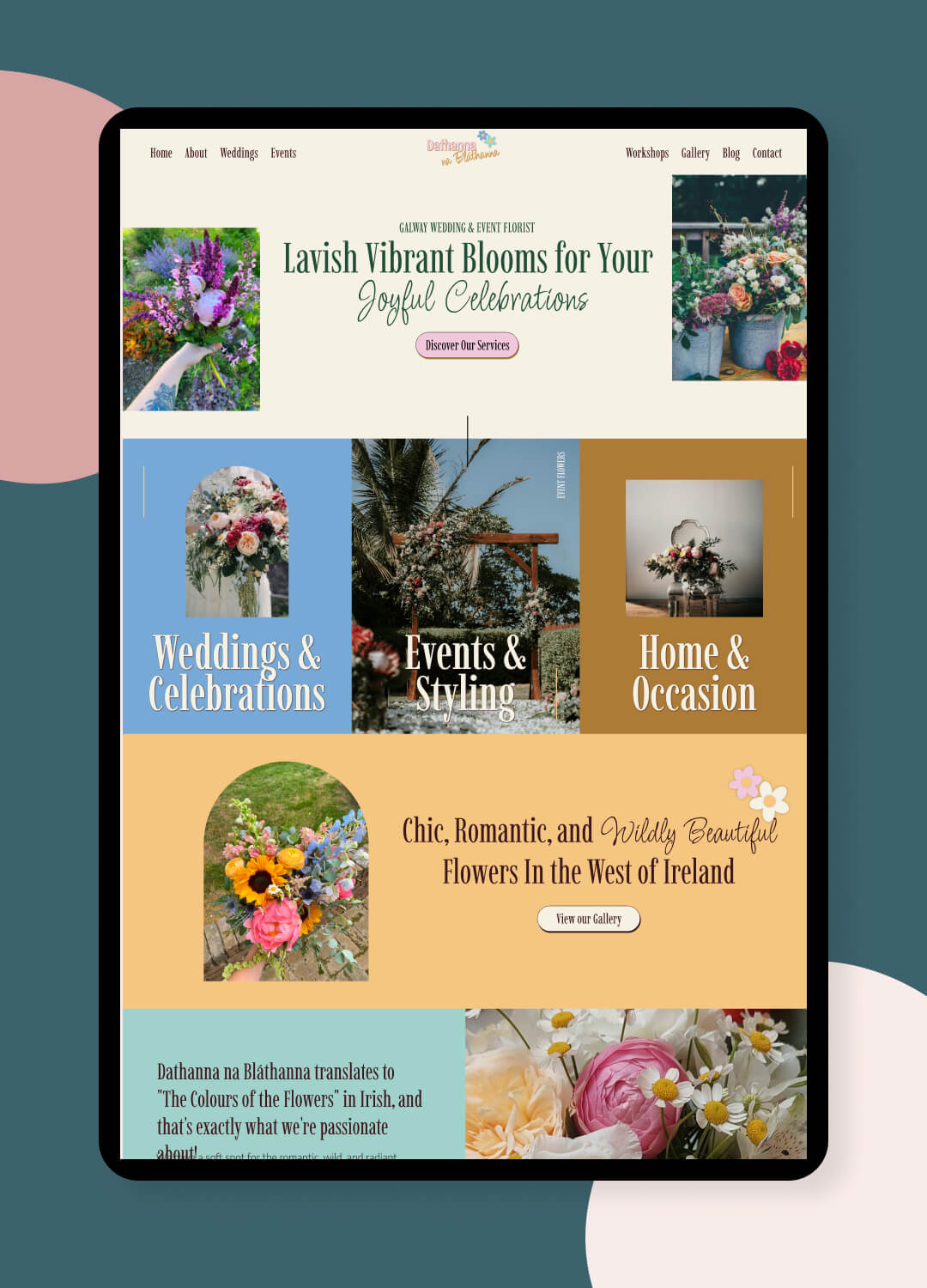 Colourful Florist Website Design