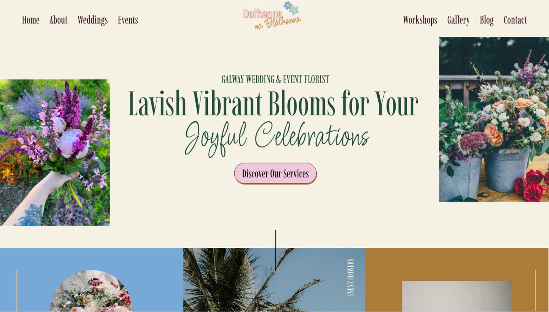 Unique Wedding Florist Website