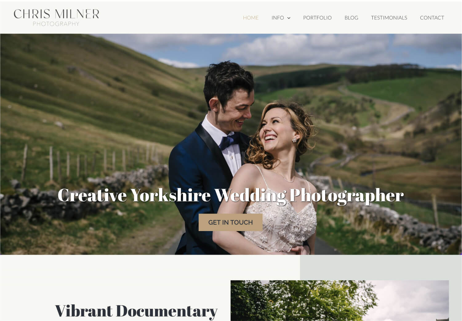 Creative Wedding Photographer Website