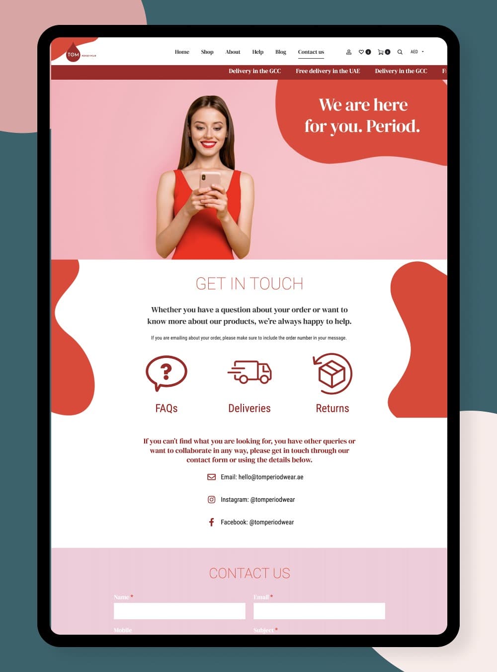 Website for period underwear