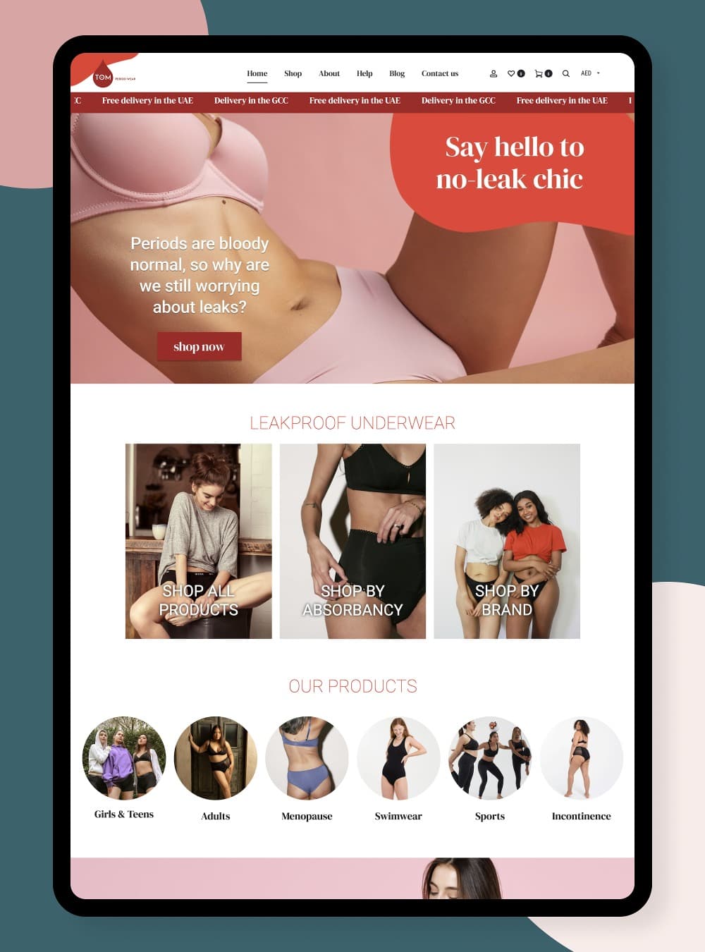 Website for period underwear