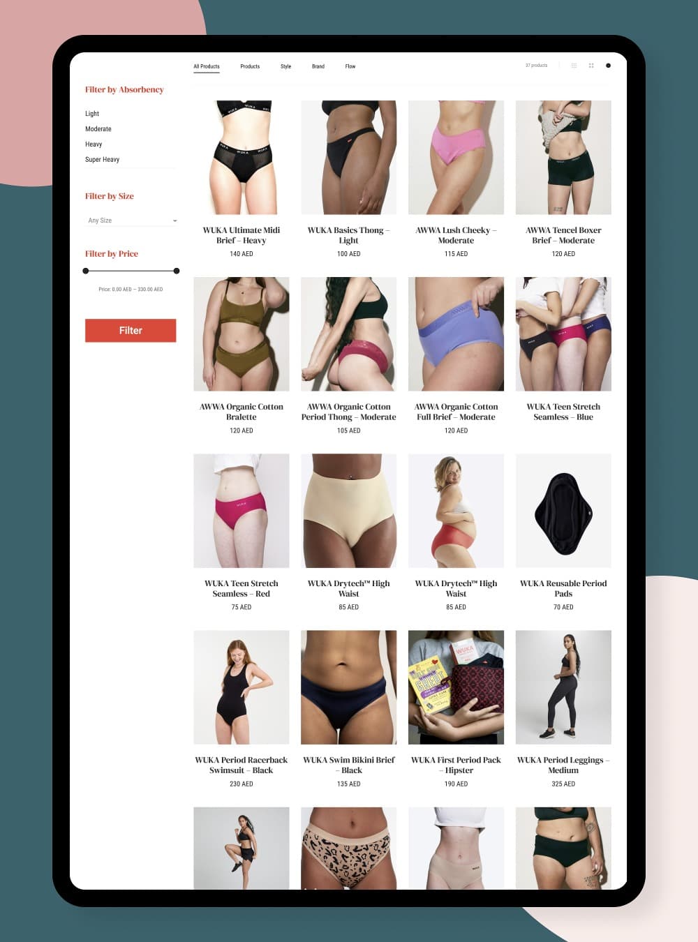 Website for period underwear