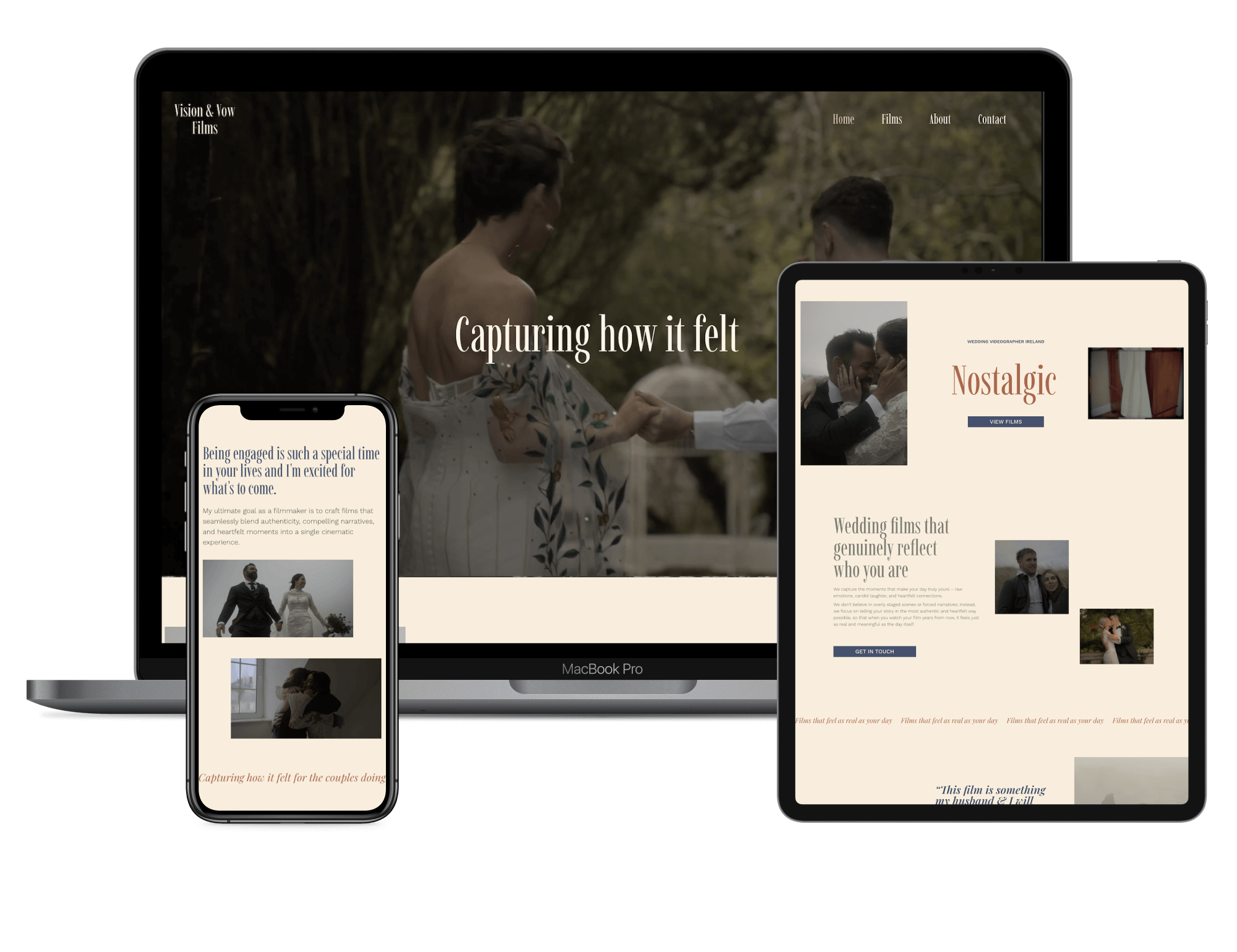 Luxury Wedding Videography Website by I Do Website Design