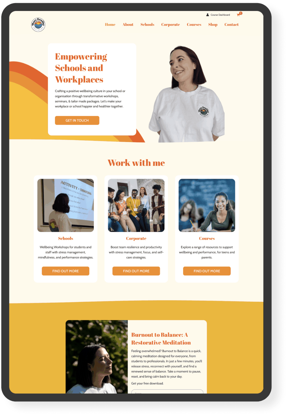 Website Design for Wellbeing Coach