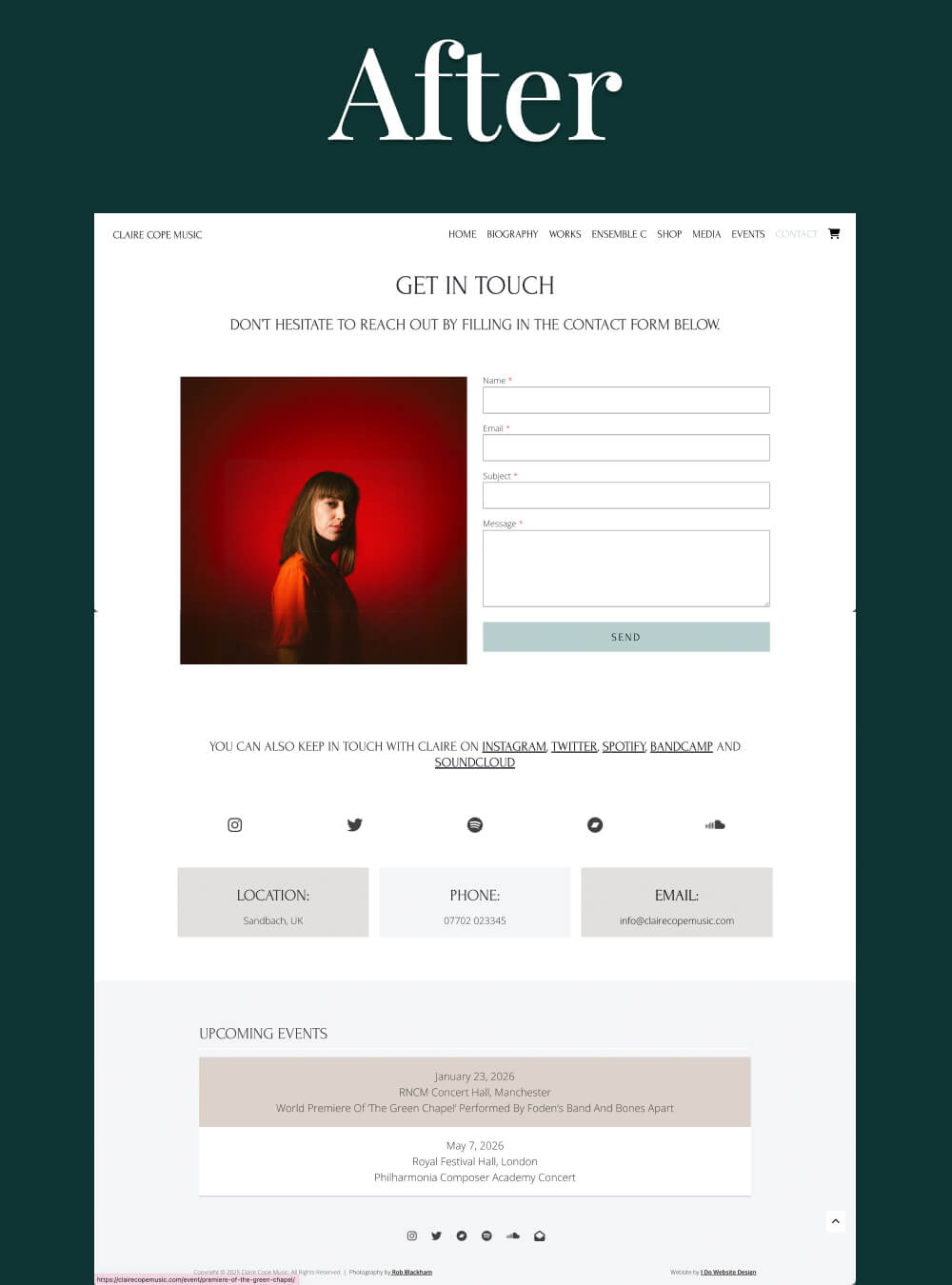 Website for a Professional Composer