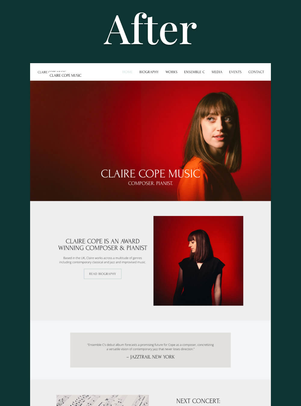 Website for a Professional Composer