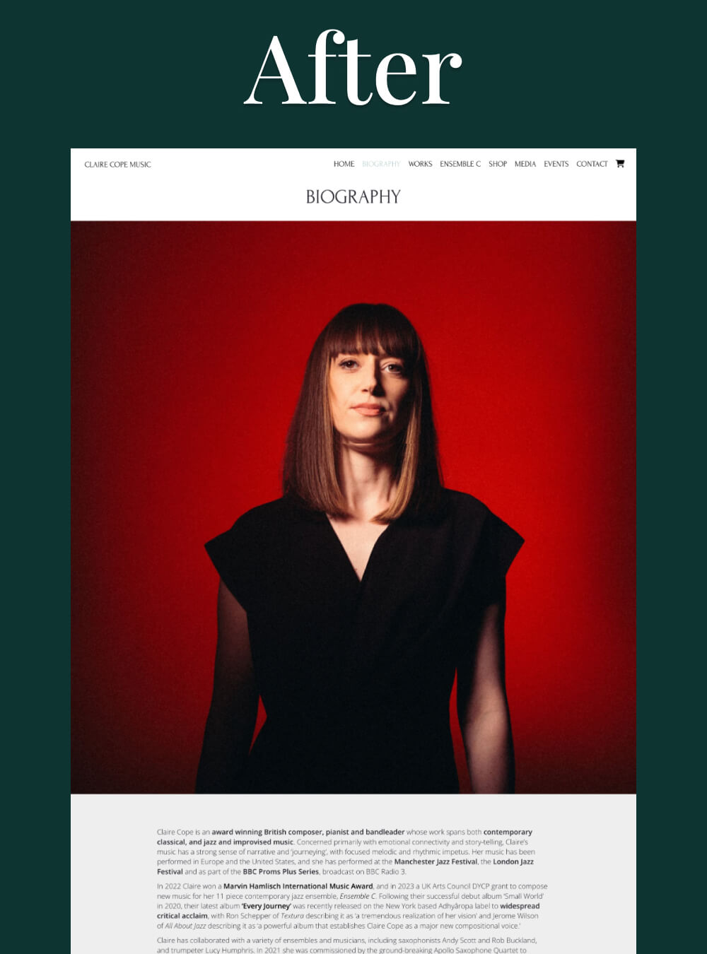 Website for a Professional Composer by I Do Website Design