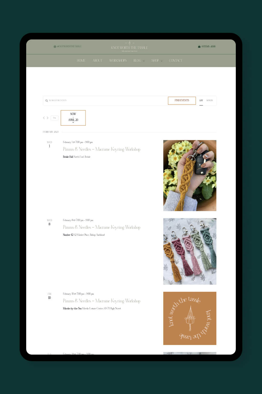 Website for a Macrame Artist by I Do Website Design