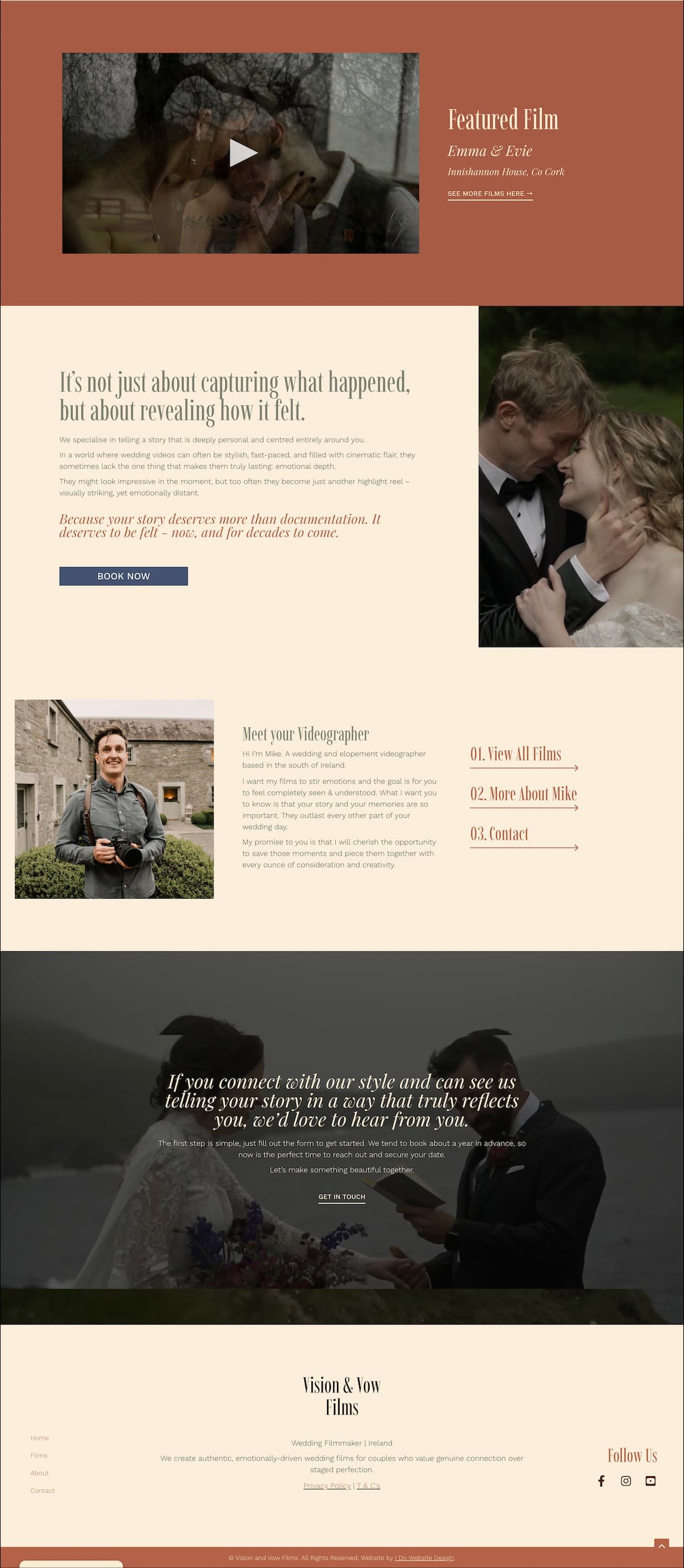 Luxury Wedding Videography Website