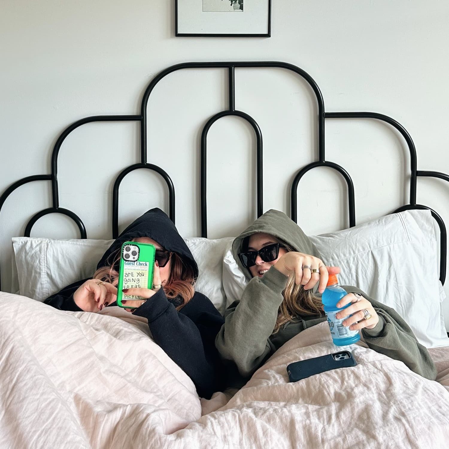 Online Booking Systems - Hungover girls in bed